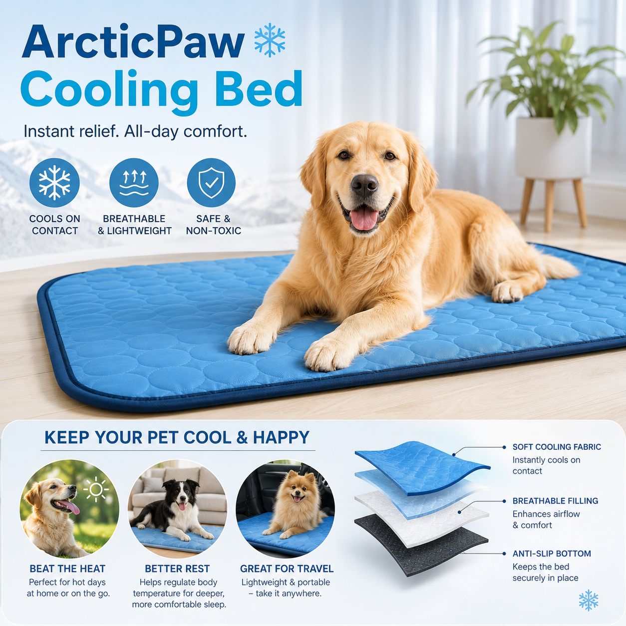 ArcticPaw Cooling Bed